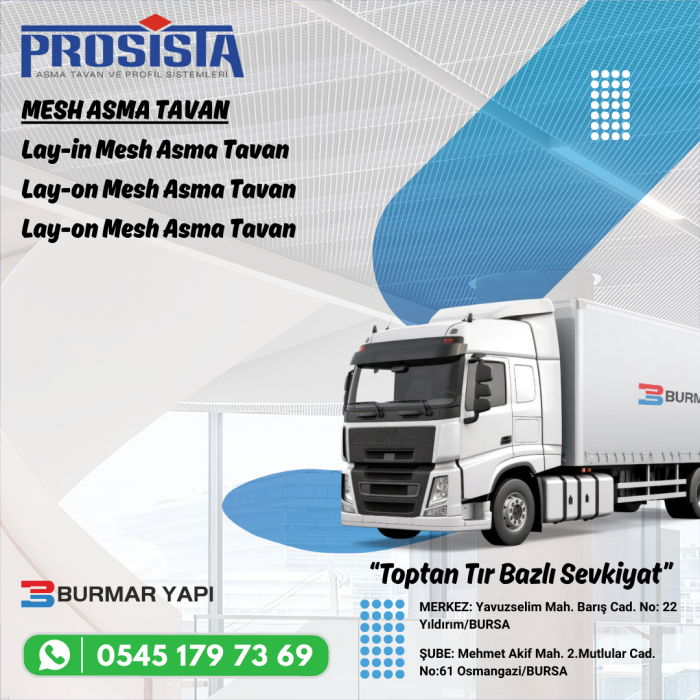 Balıkesir Mesh Asma Tavan Fiyatları